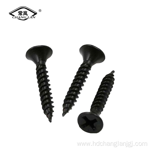 Black self tapping drywall screw